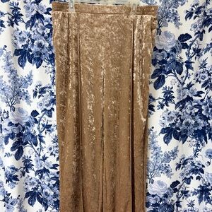 Serra Tan Velvet Maxi Skirt